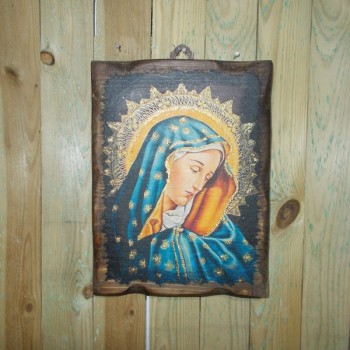 ΞΥΛΙΝΗ ΕΙΚΟΝΑ ΤΗΣ ΠΑΝΑΓΙΑΣ