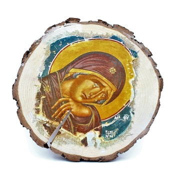 ΧΕΙΡΟΠΟΙΗΤΗ ΕΙΚΟΝΑ ΤΗΣ ΠΑΝΑΓΙΑΣ ΣΕ ΚΟΡΜΟ