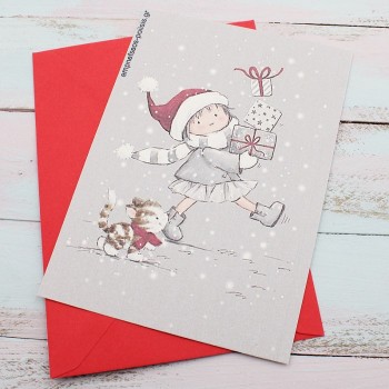 ΚΑΡΤΑ ΜΕ ΠΑΙΔΑΚΙ ΣΤΑ ΧΙΟΝΙΑ