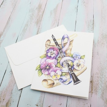 ΚΑΡΤΑ ΜΕ ΛΟΥΛΟΥΔΙΑ ΚΑΙ ΚΛΑΡΙΝΟ ΚΑΡΤΑ ΜΕ ΛΟΥΛΟΥΔΙΑ ΚΑΙ ΚΛΑΡΙΝΟ