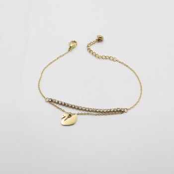 ΒΡΑΧΙΟΛΙ ΔΙΠΛΗ ΑΛΥΣΙΔΑ ΣΕ ΧΡΥΣΟ ΧΡΩΜΑ