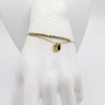 ΒΡΑΧΙΟΛΙ ΔΙΠΛΗ ΑΛΥΣΙΔΑ ΣΕ ΧΡΥΣΟ ΧΡΩΜΑ